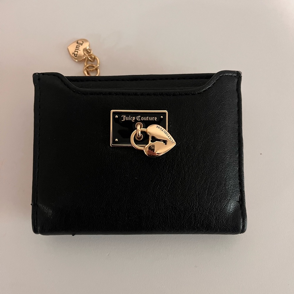 Juicy Couture Black Wallet with Gold Accents